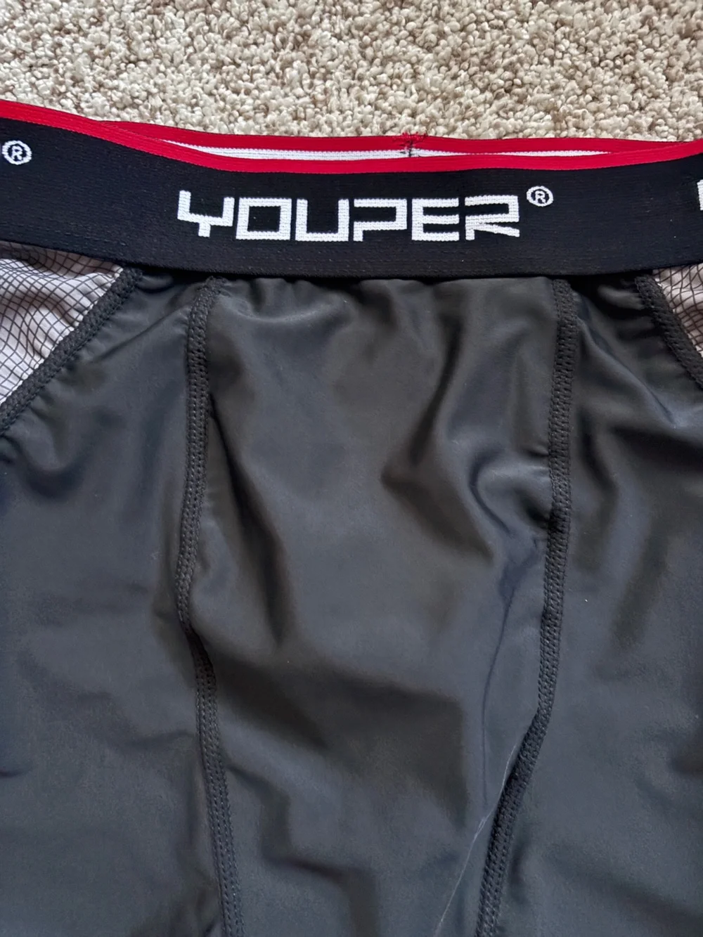 Youper Youth Elite Compression Padded Sliding Shorts w/Cup Pocket  Youth XL